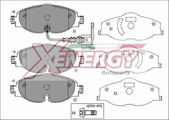 AP XENERGY Remblokken X41163 X41163 Remblokset SEAT IBIZA AP XENERGY