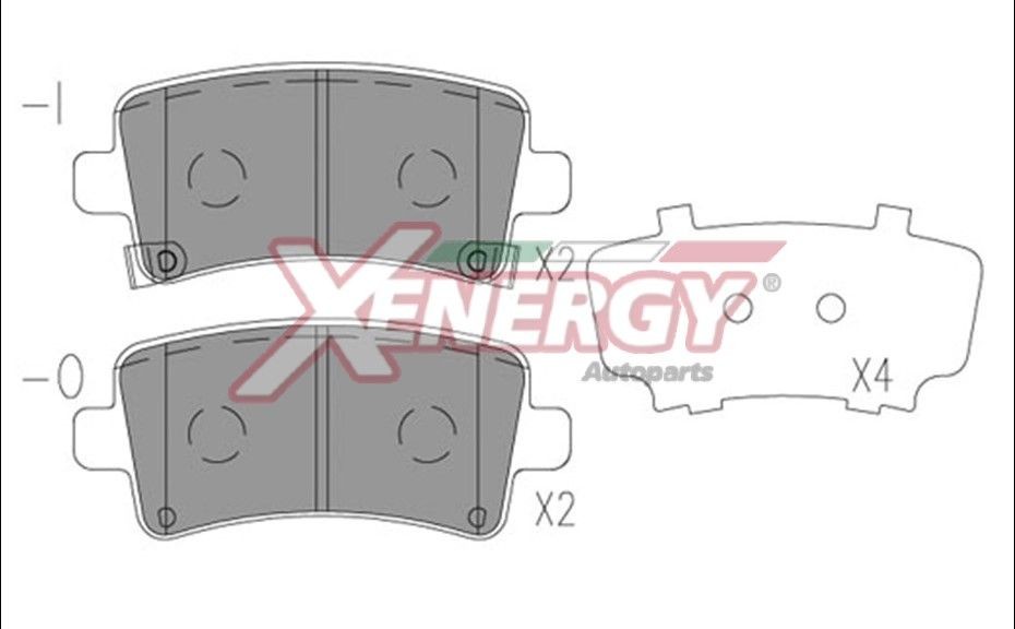 AP XENERGY Kit pastiglie freni X41208 X41208 costo Pastiglie dei freni AP XENERGY CHEVROLET ORLANDO