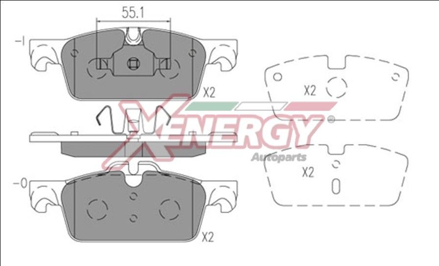 AP XENERGY Pastilhas de travão X41210 X41210 AP XENERGY Pastilhas de travão Peugeot baratos