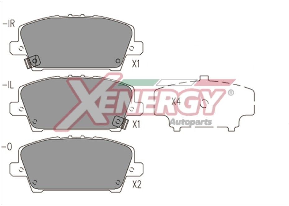 AP XENERGY Bromsbelägg X41221 X41221 AP XENERGY bromsbeläggsats HONDA CIVIC