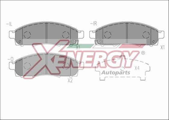 AP XENERGY Piduriklotsid X41239 Pidurikattekomplekt, ketaspidur AP XENERGY X-TRAIL X41239 odav