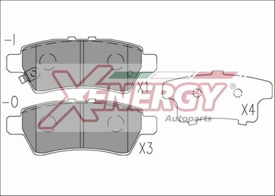 AP XENERGY Piduriklotsid X41252 X41252 Klotsid NISSAN X-TRAIL AP XENERGY