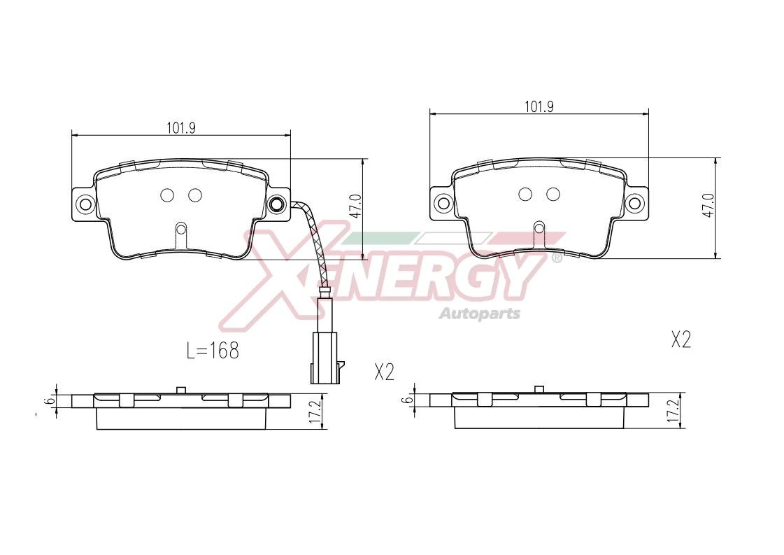 AP XENERGY Bromsbelägg X41263 X41263 AP XENERGY bromsklossar Fiat SCUDO