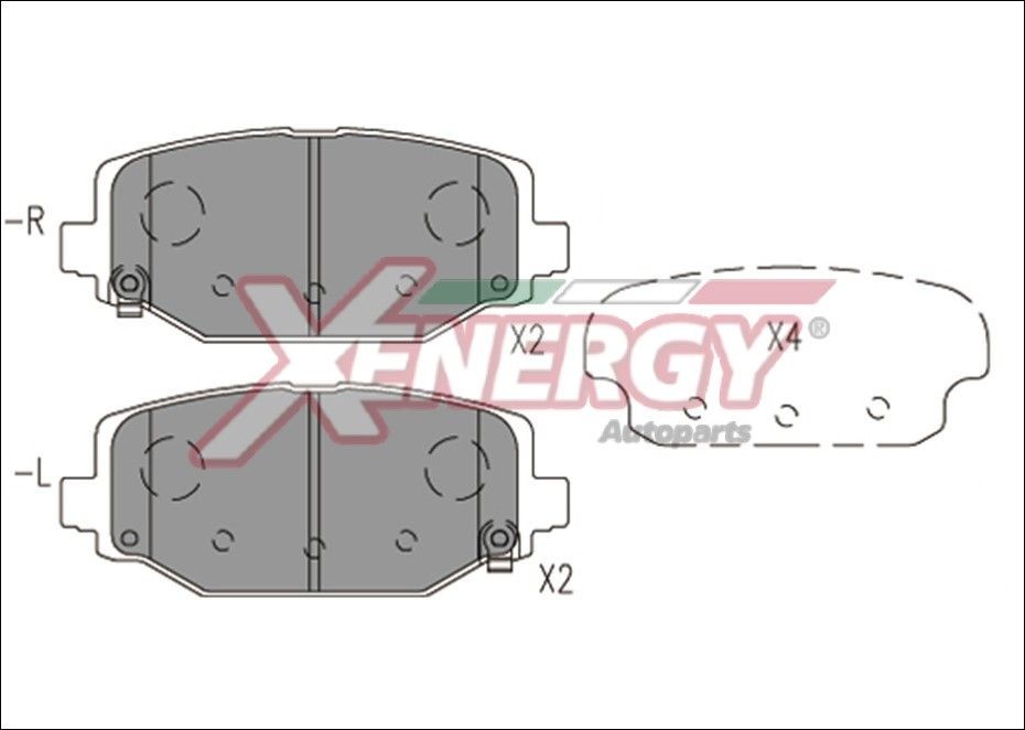AP XENERGY Bromsbelägg X41268 X41268 AP XENERGY belägg FIAT SCUDO