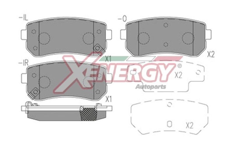 AP XENERGY Bremseklodser X41274 Bremseklodssæt AP XENERGY Hyundai i30 X41274