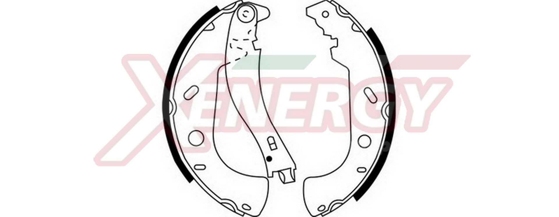 Remschoenset AP XENERGY X50250 AP XENERGY X50250 Remschoenen set vóór en achter Fiat PALIO 2009