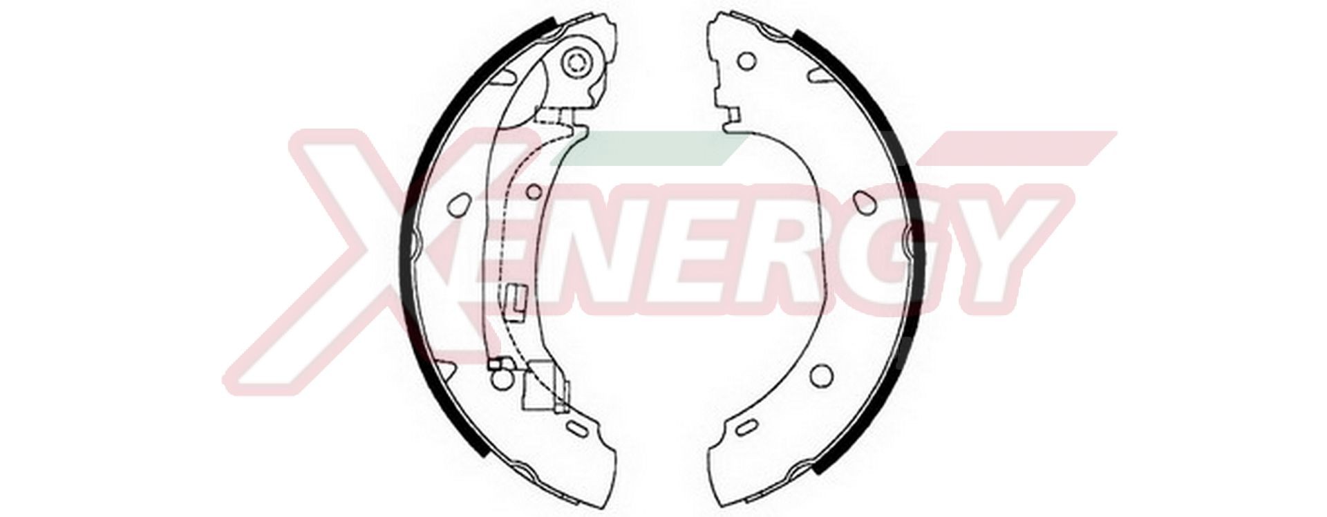 AP XENERGY Bremsesko sett X50364 Bremsesko AP XENERGY Fiat 500 X50364