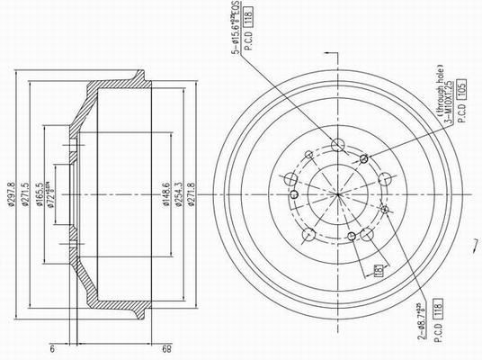 AP XENERGY Tamburo freno X654023 X654023 Tamburo freni AP XENERGY Chrysler