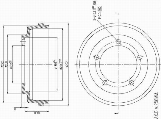 AP XENERGY Remtrommel X654314 Remtrommel TOYOTA AP XENERGY X654314