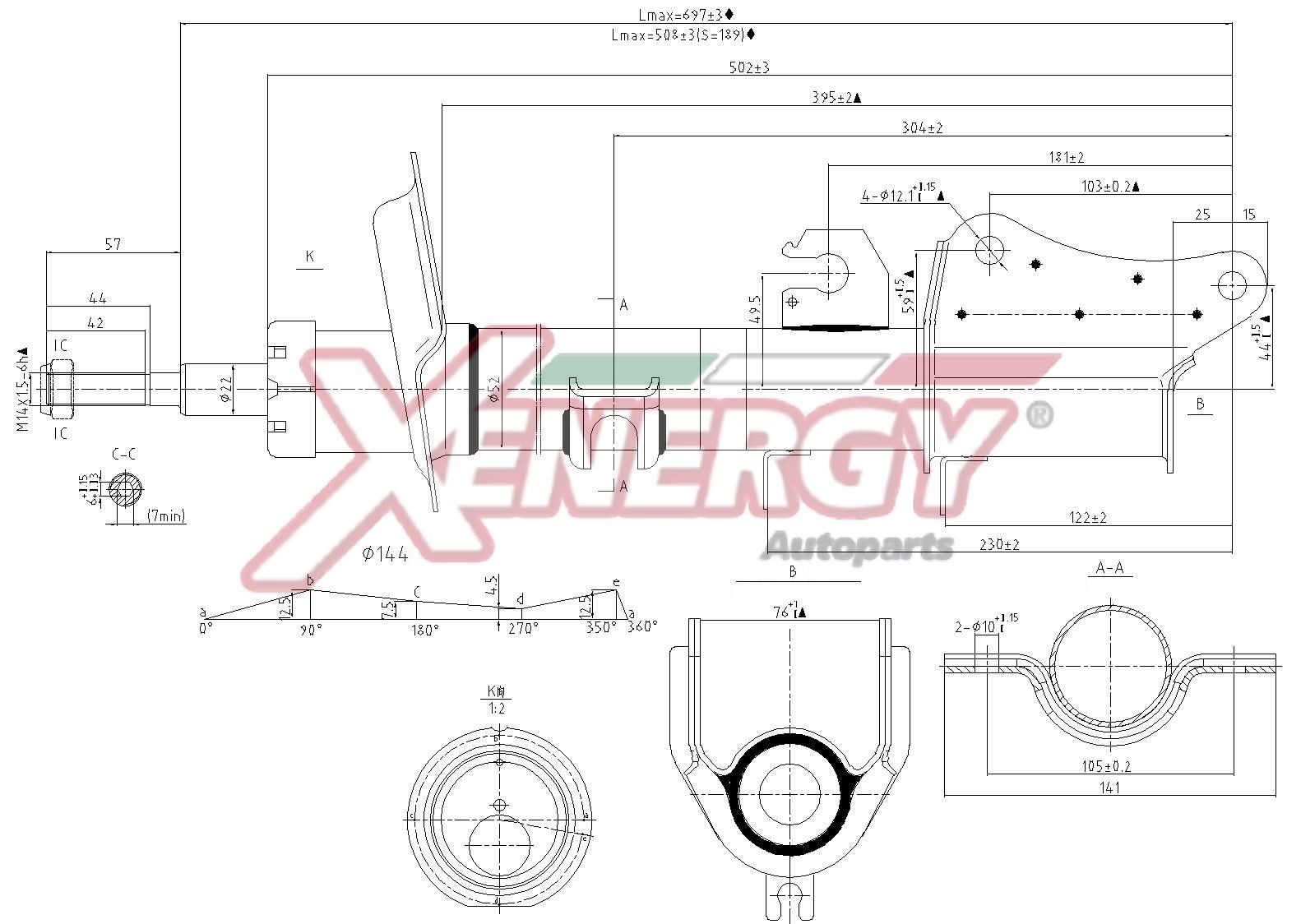 AP XENERGY Amortisseur X745339 Amortisseurs ALFA ROMEO AP XENERGY X745339