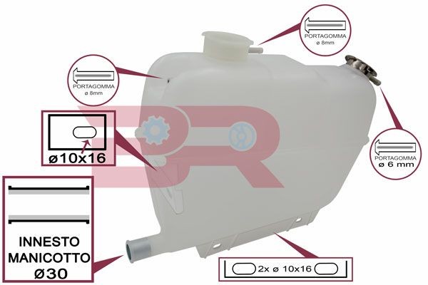 BOTTO RICAMBI Serbatoio compensazione refrigerante BRAC2003 BRAC2003 costo Vaschetta acqua radiatore SUBARU FORESTER BOTTO RICAMBI