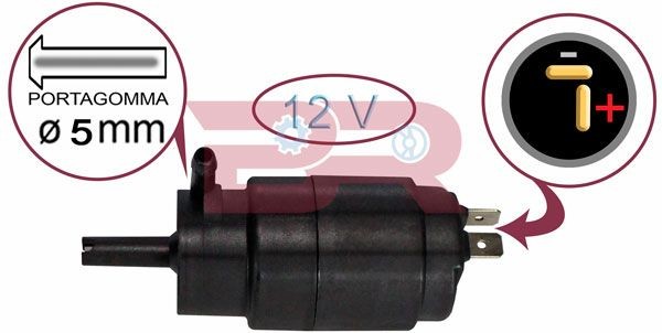 BOTTO RICAMBI Bomba de água do lava-vidros BRAC5729 Bomba de água limpa vidros BOTTO RICAMBI BRAC5729 baratos