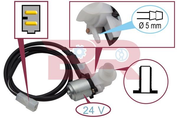 BOTTO RICAMBI Bomba de água do lava-vidros BRAC6108 BOTTO RICAMBI Bomba limpador parabrisa BRAC6108 opinião