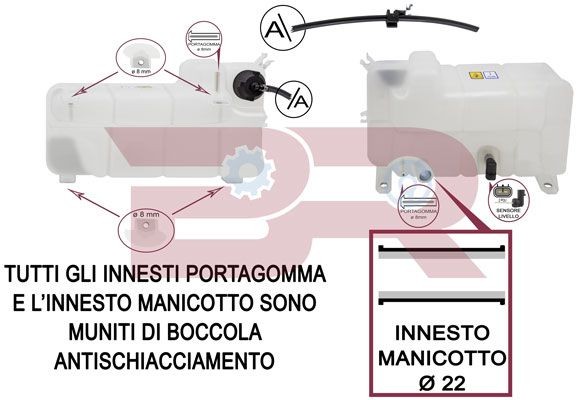 BOTTO RICAMBI Serbatoio compensazione refrigerante BRAC8776 BRAC8776 costo Vaschetta acqua radiatore BOTTO RICAMBI SUBARU FORESTER