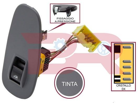 BOTTO RICAMBI Kontakt, rudehejs BREL9049 Rudehejskontakt BOTTO RICAMBI BERLINGO BREL9049 billig