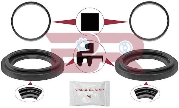 BOTTO RICAMBI Kit di revisione della pinza freno BRFR2075 BRFR2075 costo Kit revisione pinze freno SKODA RAPID BOTTO RICAMBI
