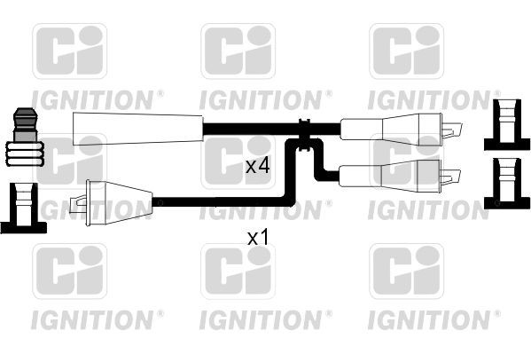 Augstsprieguma vadu komplekts QUINTON HAZELL XC1013 QUINTON HAZELL XC1013: Svečvadi Fiat UNO 2020