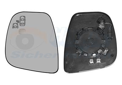 VAN WEZEL Spiegelglas, buitenspiegel 0944835 Spiegel, glas VAN WEZEL PANDA 0944835 goedkoop