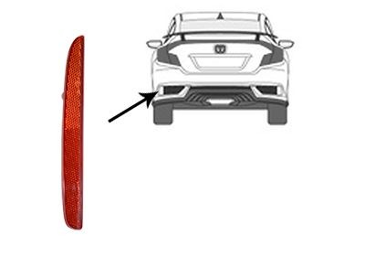VAN WEZEL Reflector rood 2590939 VAN WEZEL 2590939 Reflector Audi A4 originele