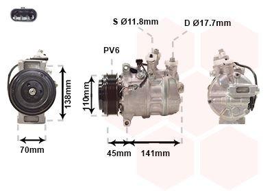 VAN WEZEL Klimakompressor 3001K711 Klimakompressor VAN WEZEL PAJERO PININ 3001K711 billig