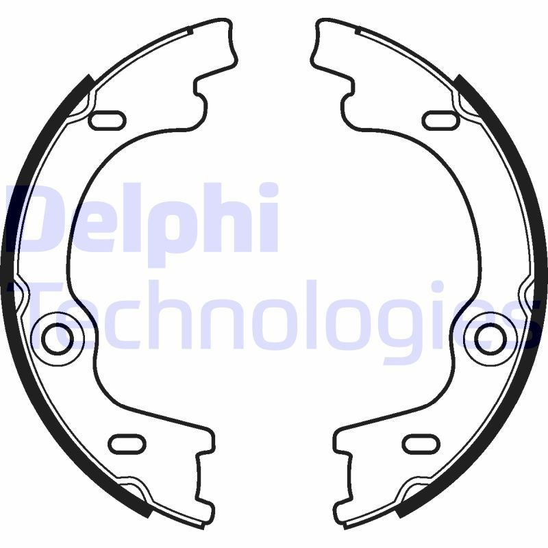 DELPHI Σετ σιαγόνων φρένων, χειρόφρενο LS2129 DELPHI LS2129 Σιαγωνες φρενων Vivio Hatchback τιμες