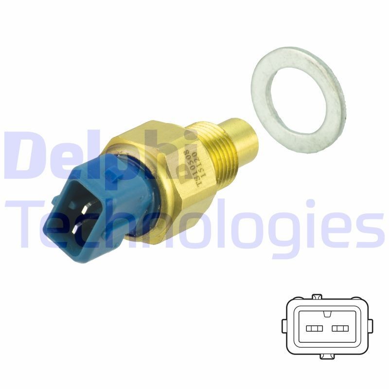 DELPHI Tunnistin, jäähdytysnesteen lämpötila TS10508 TS10508 DELPHI Jäähdytysnesteen lämpötila anturi Peugeot 405 hinta