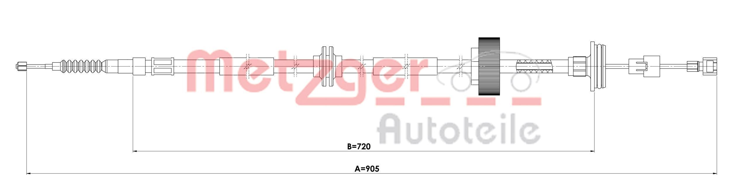 METZGER Handremkabel 1E.BW007 METZGER 1E.BW007 Handremkabel BMW F16 aan een voordelige prijs