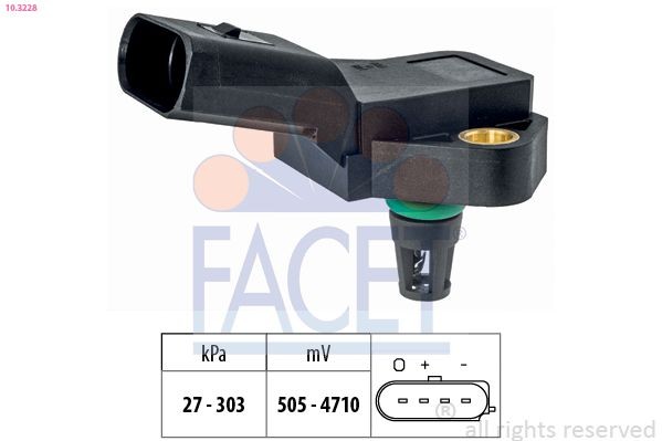 FACET Snímač plniaceho tlaku 10.3228 10.3228 Snímač plniaceho tlaku FACET FORD FIESTA