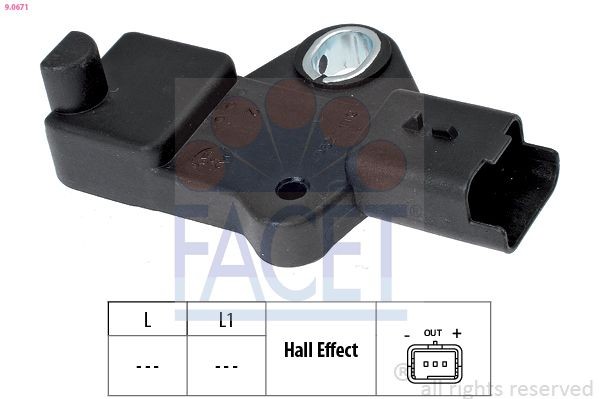 FACET Krukassensor 9.0671 Peugeot J5 Krukas-sensor FACET 9.0671