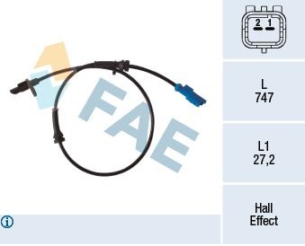 FAE Sensore ABS 78333 78333 Sensore abs FAE CITROËN C2 costo