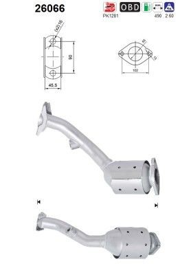 Catalisador AS 26066 AS 26066: Catalisador Mitsubishi ASX 2010