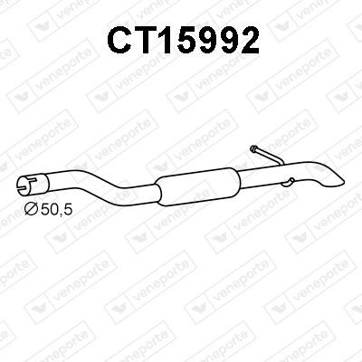 VENEPORTE Panela de escape traseira CT15992 CT15992 Panela de escape PEUGEOT 206 VENEPORTE