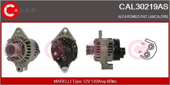 CASCO Alternatore CAL30219AS CASCO CAL30219AS Dinamo Fiat Linea 323 originale prezzo