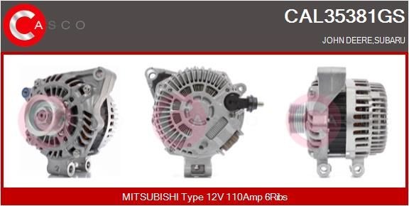 CASCO Generator CAL35381GS CAL35381GS Alternator SUBARU LEGACY CASCO