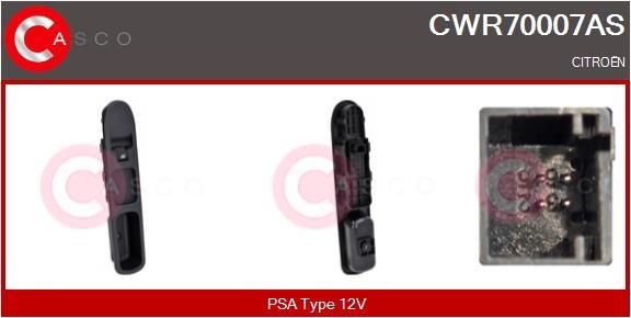 CASCO Interruptor, elevadores dos vidros CWR70007AS CASCO CWR70007AS Interruptor elevadores dos vidros Сitroën ZX N2 preço