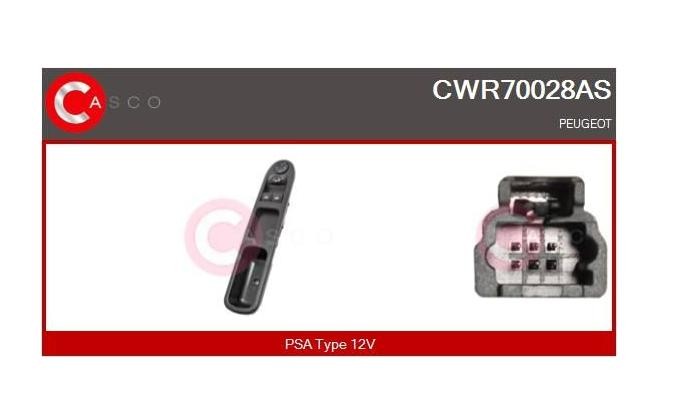 Interruptor, elevadores dos vidros CASCO CWR70028AS CASCO CWR70028AS: Interruptor elevadores dos vidros Peugeot 307 2024
