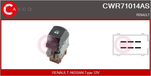 CASCO Bouton de lève-vitre CWR71014AS CASCO CWR71014AS Contacteur leve-vitre Renault Megane 2 Break d'origine prix