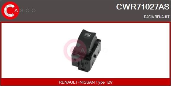 CASCO Spínač elektrického otvárania okien CWR71027AS CASCO CWR71027AS Spínač elektrického otvárania okien Land Rover RANGE ROVER EVOQUE originálne