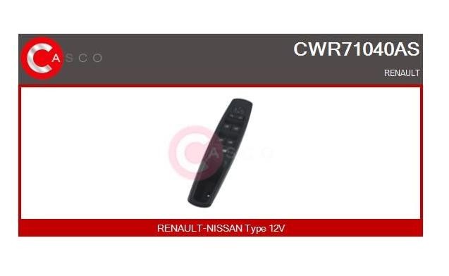 Διακόπτης, γρύλος παραθύρου CASCO CWR71040AS CASCO CWR71040AS Διακόπτης παραθύρου RENAULT GRAND SCÉNIC 2019