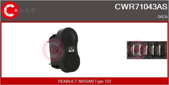 CASCO Bryter, vindusheis CWR71043AS CASCO CWR71043AS originale Vindusheisbryter Duster SUV hva koster