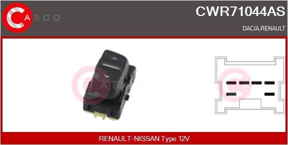 CASCO Raam schakelaar CWR71044AS CASCO CWR71044AS Schakelaar elektrische ramen Citroën NEMO originele