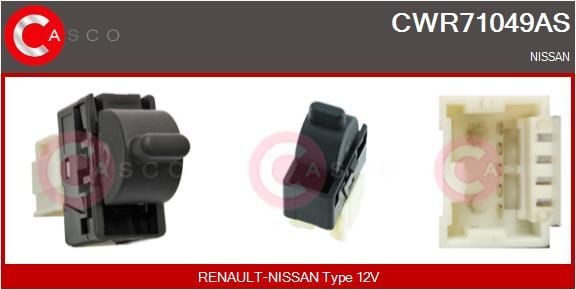 CASCO Spínač elektrického otvárania okien CWR71049AS Spínač elektrického otvárania okien CASCO V70 CWR71049AS lacné