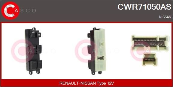 CASCO Slēdzis, Stikla pacēlājmehānisms CWR71050AS CASCO CWR71050AS Slēdzis stikla pacēlājmehānisms Hyundai i40 orģinālās