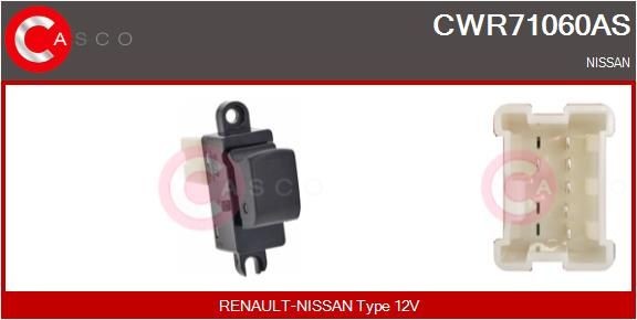 CASCO Διακόπτης, γρύλος παραθύρου CWR71060AS CASCO CWR71060AS Διακόπτες ηλεκτρικών παραθύρων αυτοκινήτων Nissan Primera p12 Combi φθηνά