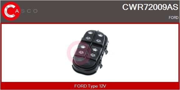 CASCO Kytkin, lasinnostin CWR72009AS CASCO CWR72009AS Ford Focus DB3 ikkunannostimen katkaisin