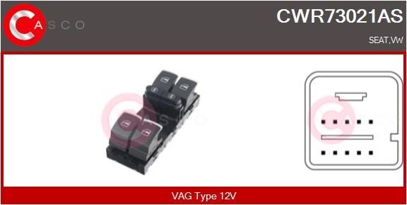 CASCO Bouton de lève-vitre CWR73021AS Bouton de vitre CASCO IBIZA CWR73021AS pas cher