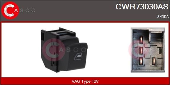 CASCO Bryter, vindusheis CWR73030AS CASCO CWR73030AS Vindusbryter originale Škoda billige