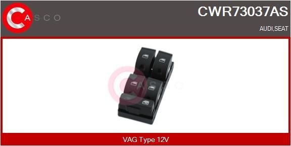 CASCO Bouton de lève-vitre CWR73037AS Seat IBIZA Bouton de commande de lève-vitre CASCO CWR73037AS
