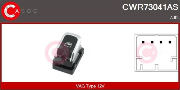 Kytkin, lasinnostin CASCO CWR73041AS CASCO CWR73041AS AUDI Q3 2022 Lasinnostimen kytkin