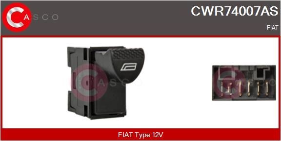 Διακόπτης, γρύλος παραθύρου CASCO CWR74007AS CASCO CWR74007AS Διακόπτες ηλεκτρικών παραθύρων αυτοκινήτων FIAT PALIO 2001